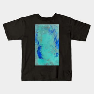 Abstract Turquoise Painting Kids T-Shirt